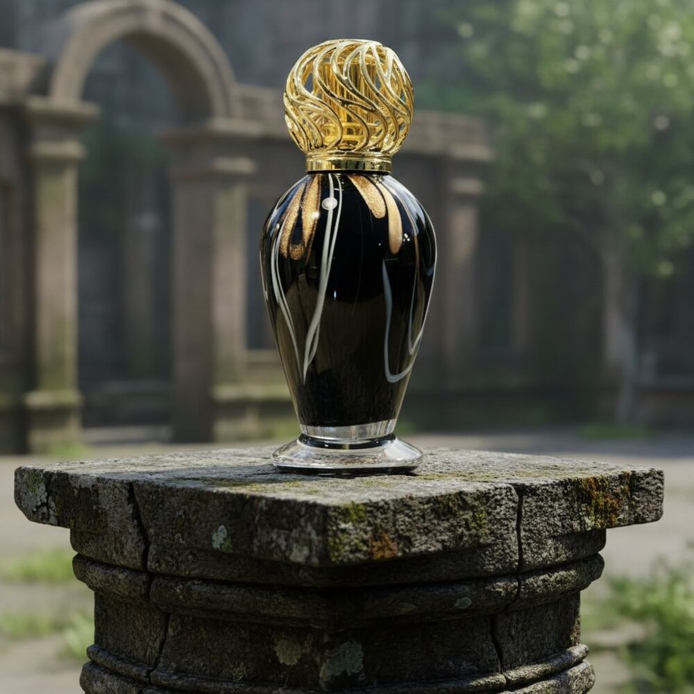 La Tee Da Art Glass Oil Diffuser-Black Gold Bottle-Hollywood Regency-Fragrance